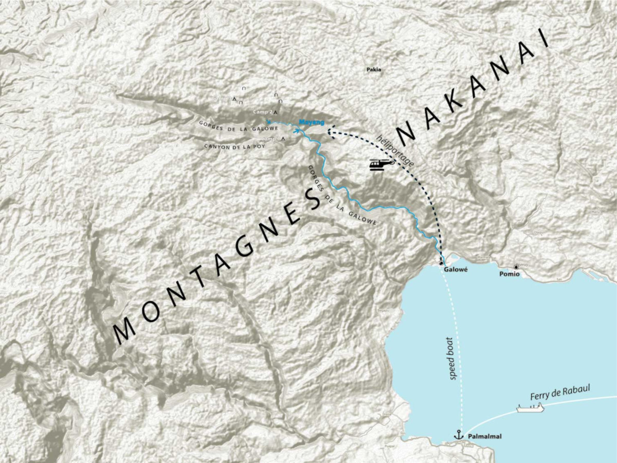 Carte générale montrant l'emplacement des camps