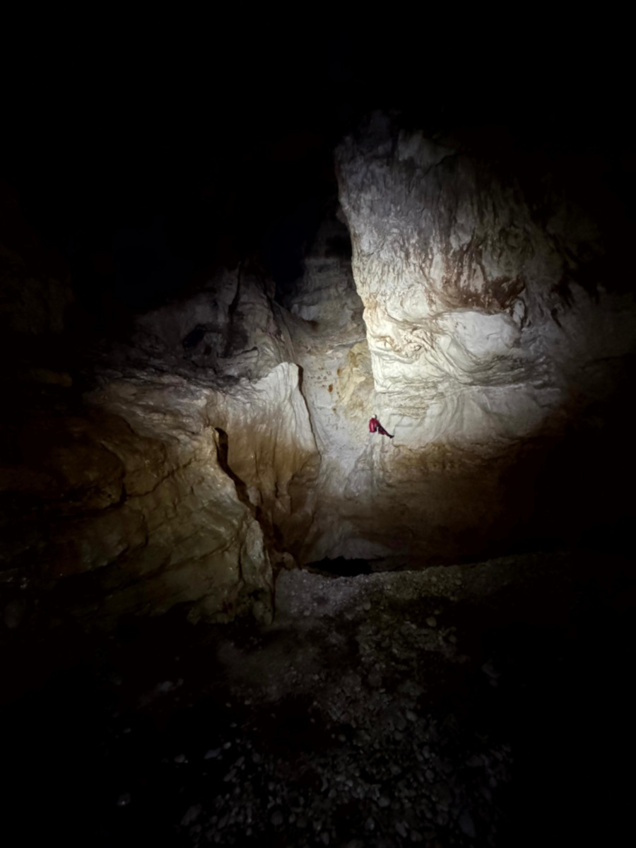 Climbing up the vast shafts