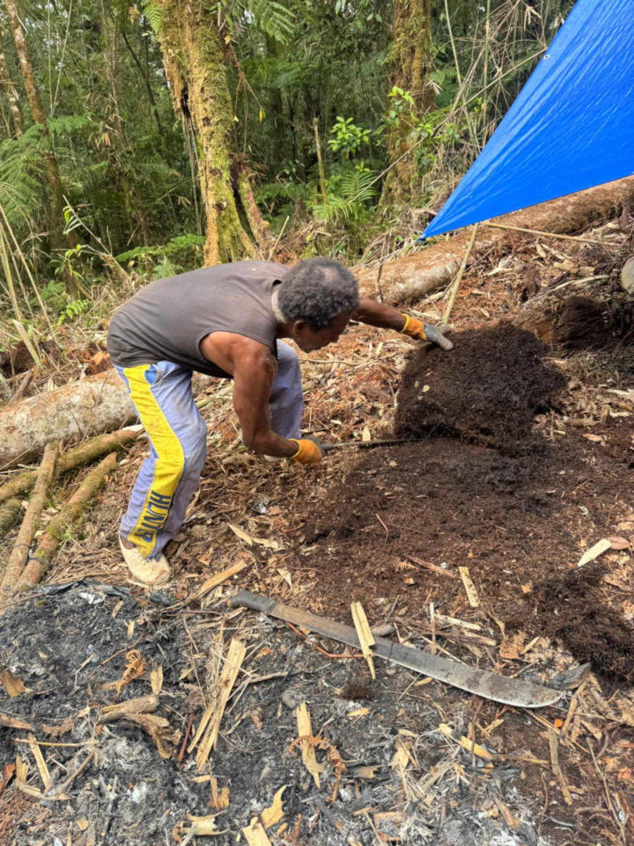 Preparing the drope zone for a future expedition.