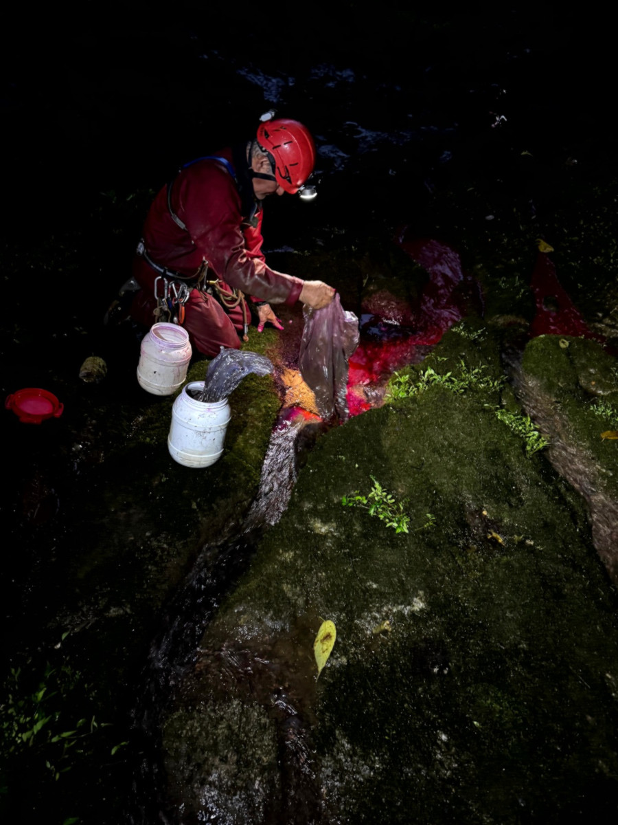 Dye tracing in the Valngau-Ralapusa system