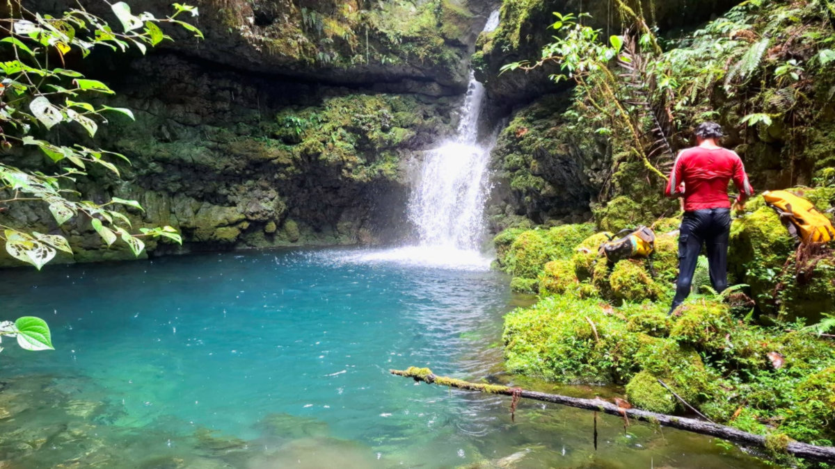 The canyon with its crystal-clear pools, which is now dry